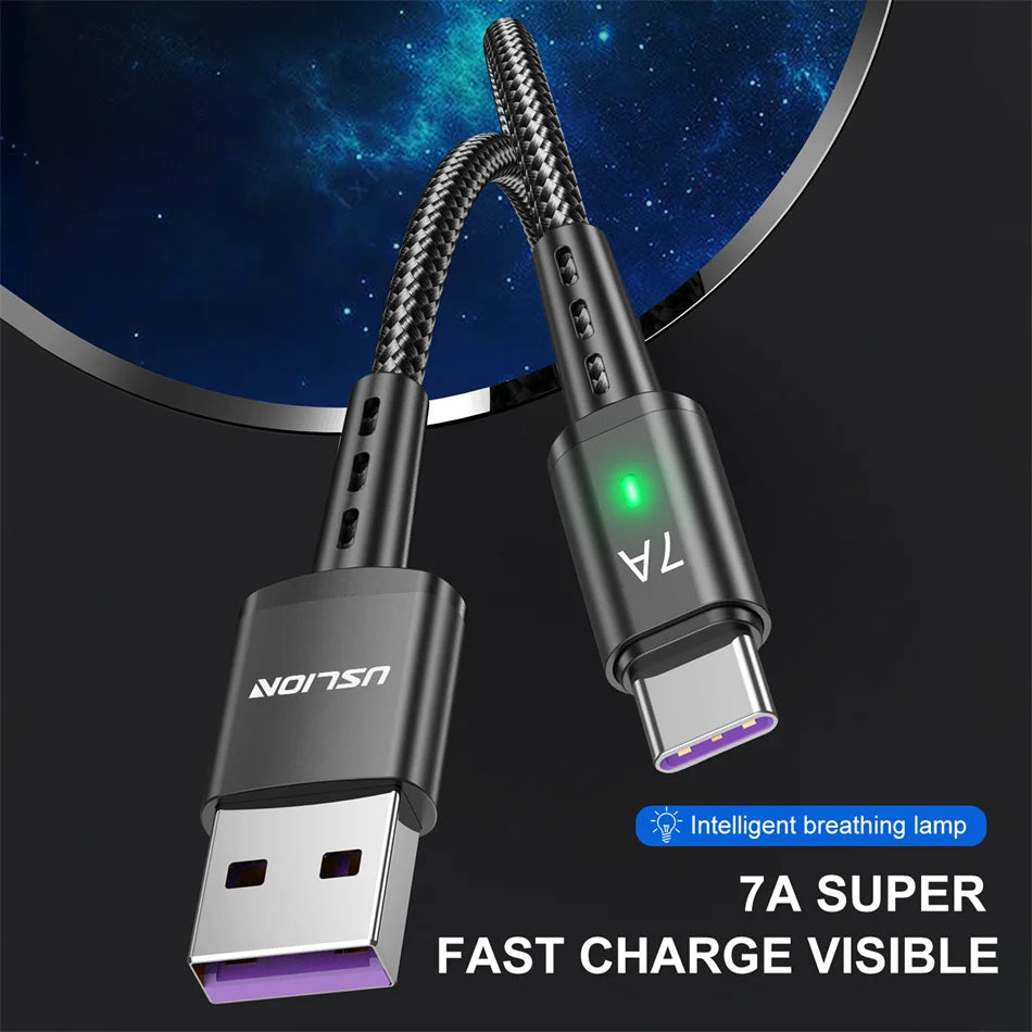 7A USB-C Fast Charging Cable: Power Up in Minutes
