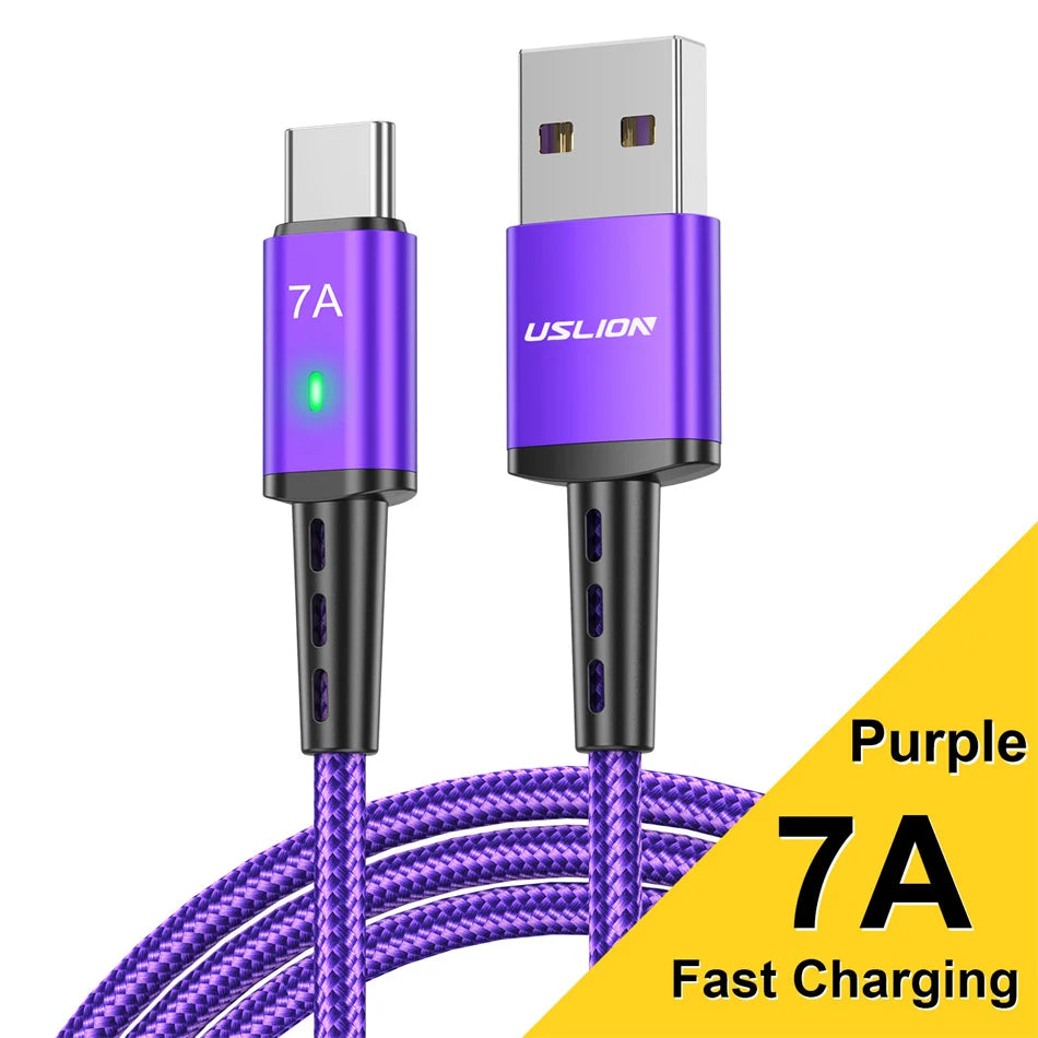 7A USB-C Fast Charging Cable: Power Up in Minutes