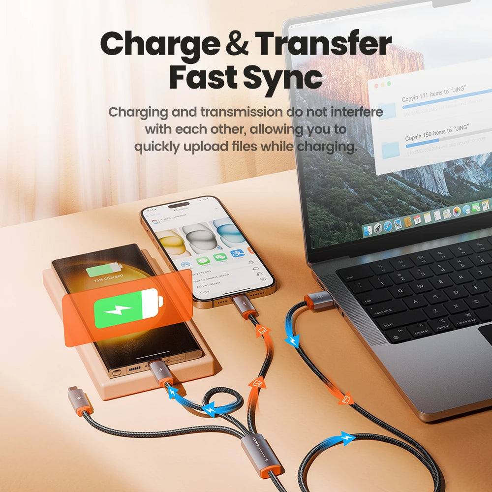 The Ultimate 3-in-1 Charging Cable: Simplify Your Life