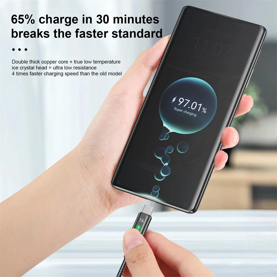 7A USB-C Fast Charging Cable: Power Up in Minutes