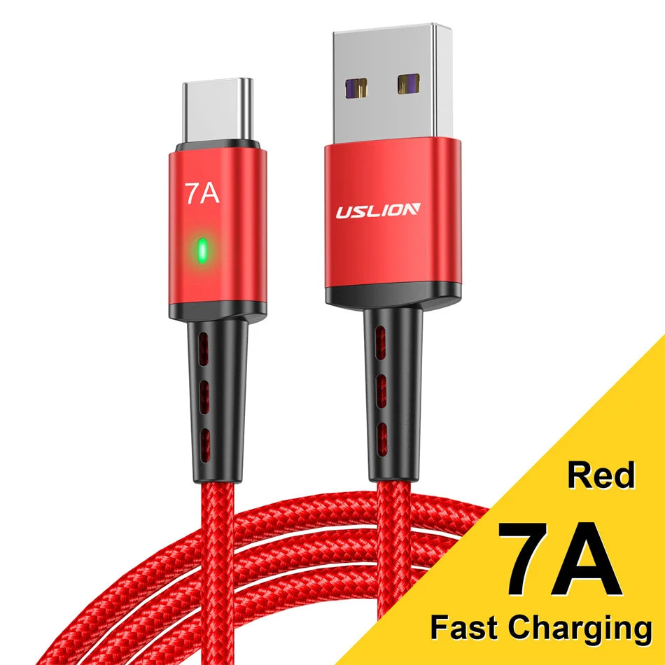 7A USB-C Fast Charging Cable: Power Up in Minutes
