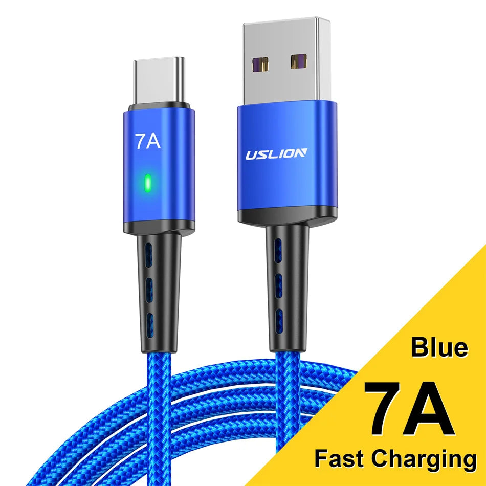 7A USB-C Fast Charging Cable: Power Up in Minutes