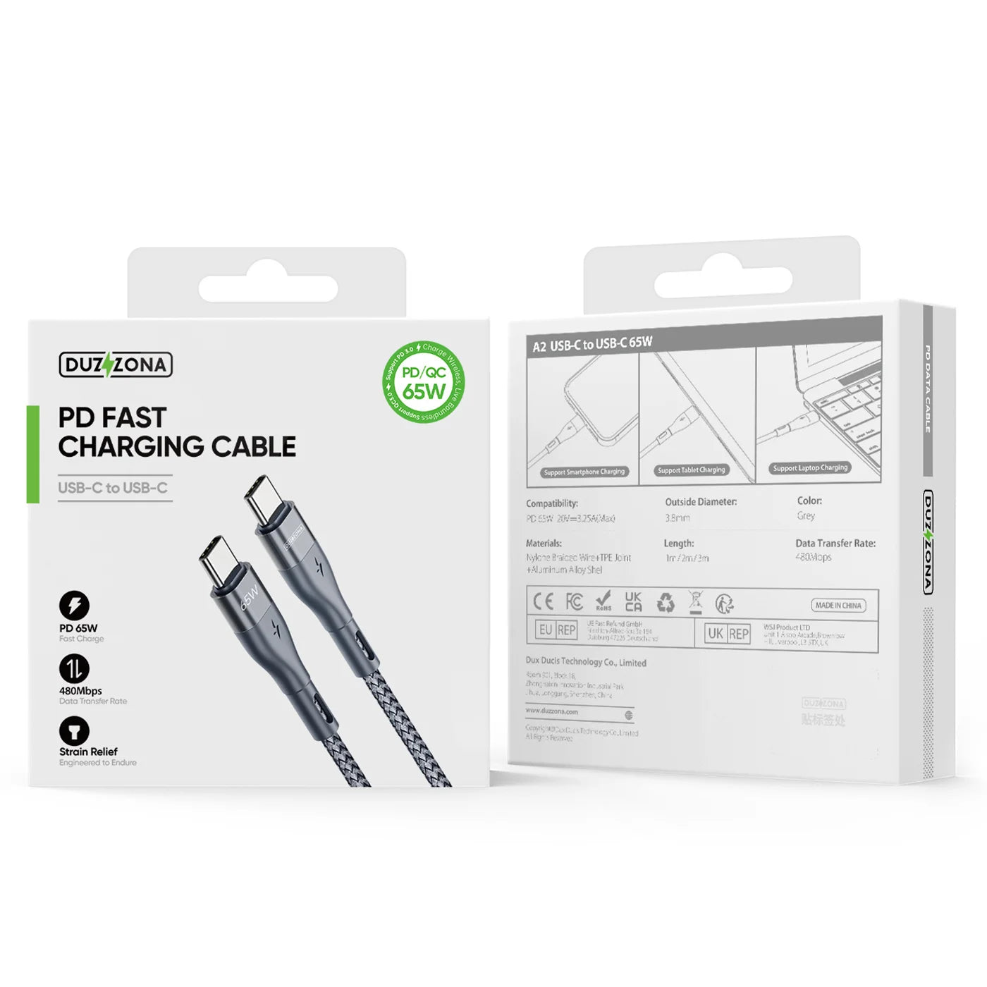 USB-C to USB-C 65W PD Fast Charging Cable: Power Your World